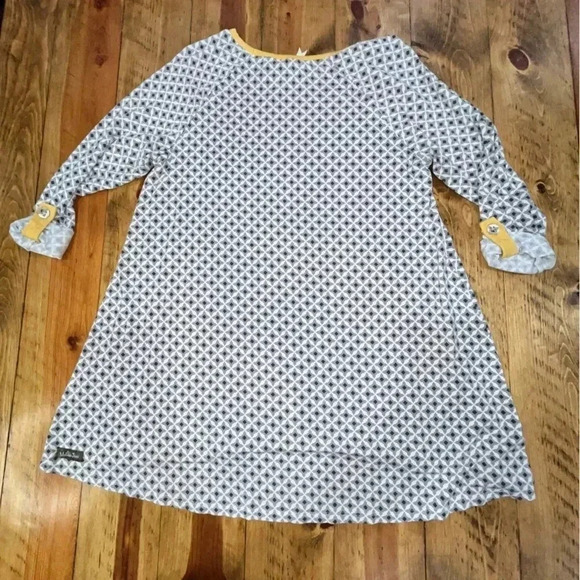 Matilda Jane Modal/Spandex blend 3/4 sleeve with button roll up- abstract print - Picture 8 of 11